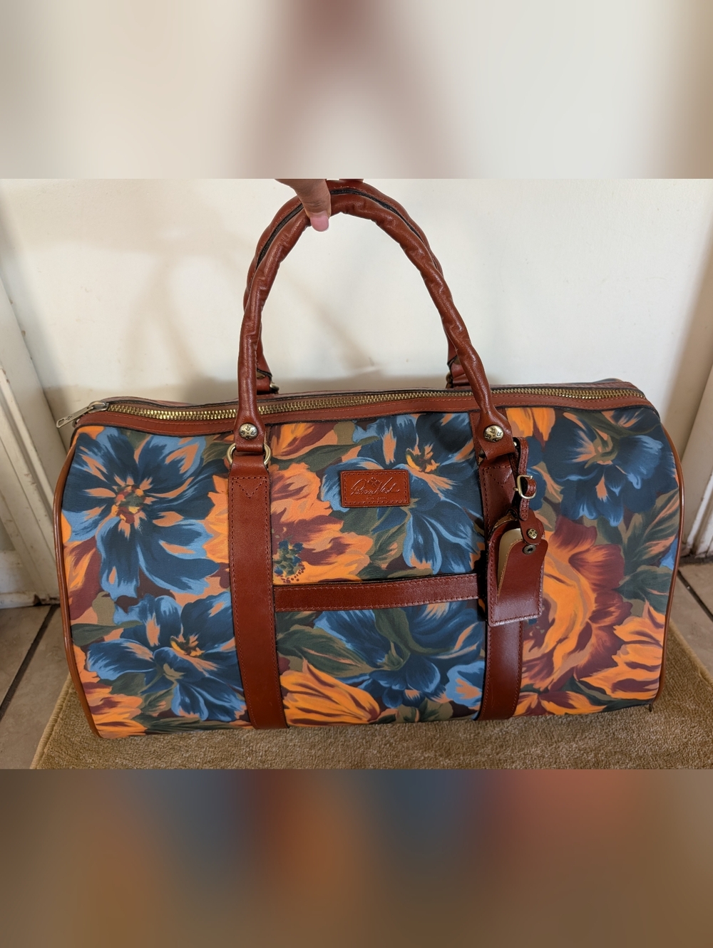Patricia Nash Avola Trolley Duffel Carry On Rolling Bag